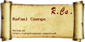 Rafael Csenge névjegykártya